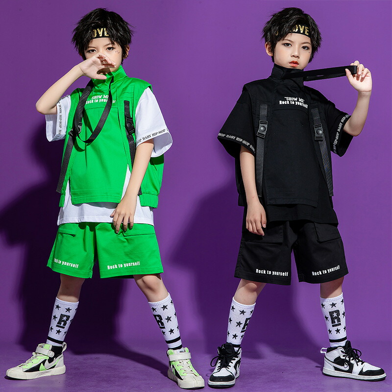キッズ トップス ダンス衣装 カーゴパンツ ダンクトップ 黒 パンツ ワイドパンツ ヒップホップ 韓国 キッズダンス衣装 ダンス 衣装 子供服 Tシャツキッズ トップス ダンス衣装 カーゴパ キッズ 
